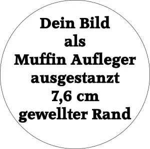Muffin Aufleger 7,6 cm mit gewellten Rand